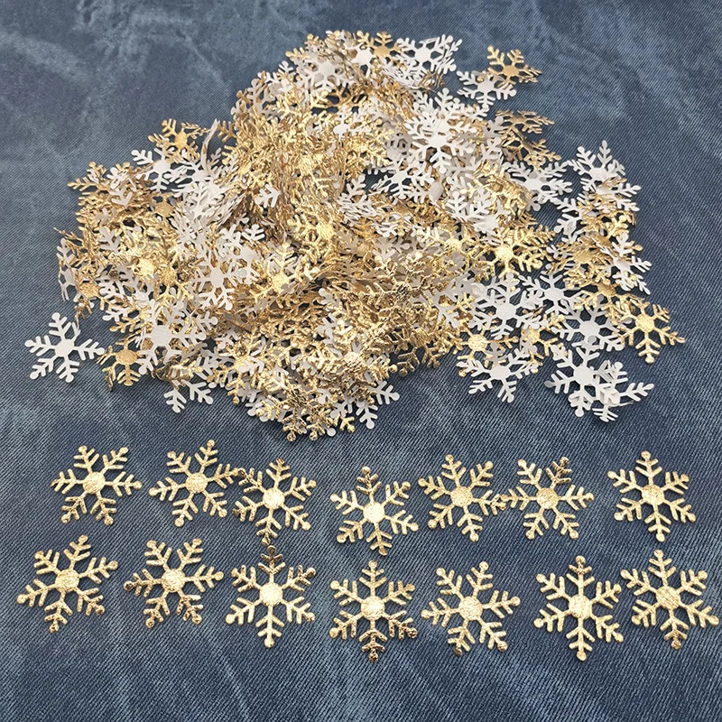 (200pcs/pack) 30mm Christmas Fake Snowflakes Confetti Artificial Snow Xmas Tree For Home Party Wedding Decorations