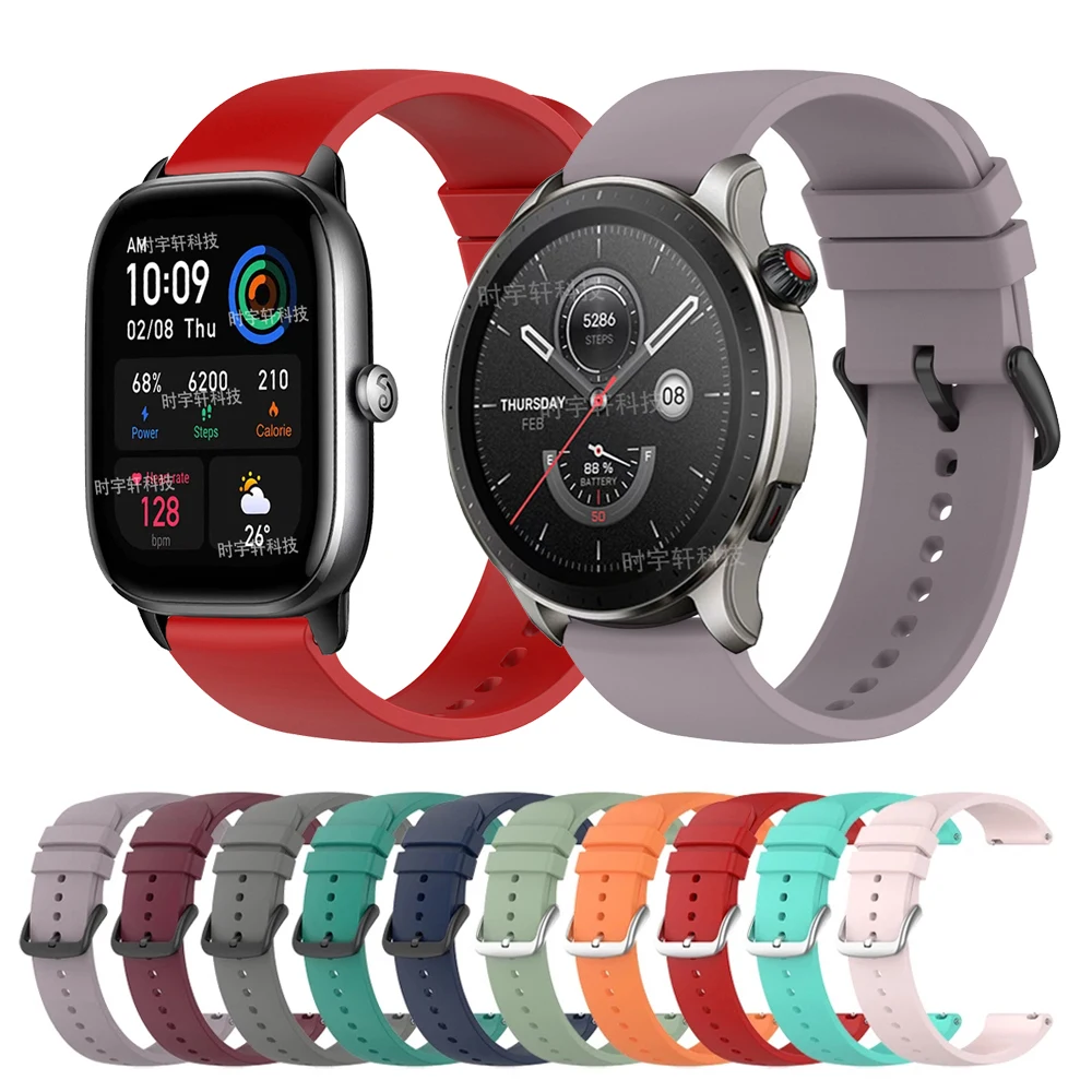 

Ремешок силиконовый для Amazfit GTR 4/3 Pro/2 2E, 20 мм 22 мм