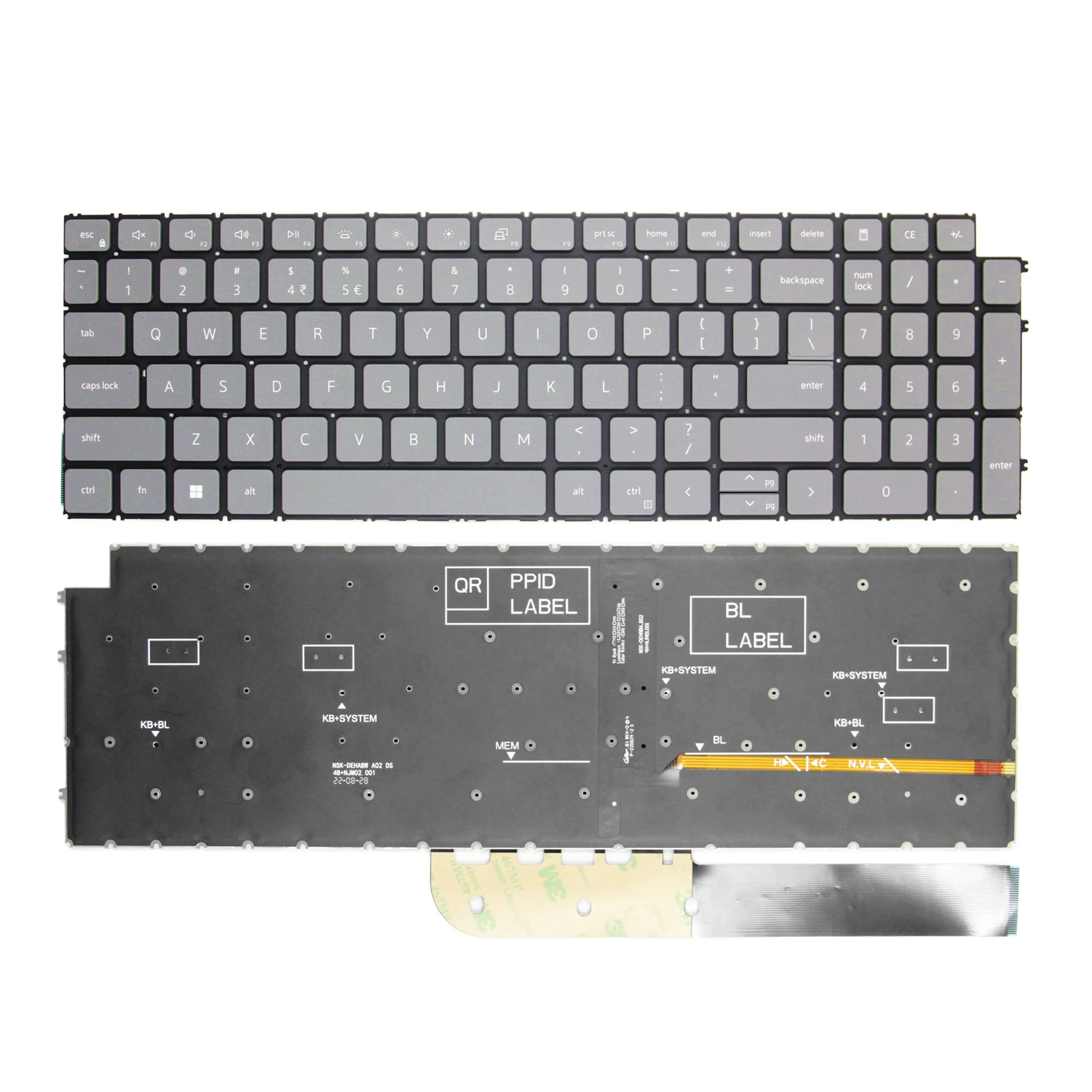 Teclado Original dos Eua para Dell Dell Inspiron 15 3511 3515 15 5510 5515 5518 7510 16 Além Disso 7610 Latitude 3520 3525 P108f 100 Novo - Imagem 2