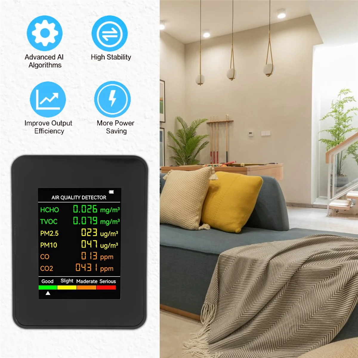 Рисунок 5 - 6 в 1 PM2.5 PM10 HCHO TVOC CO CO2