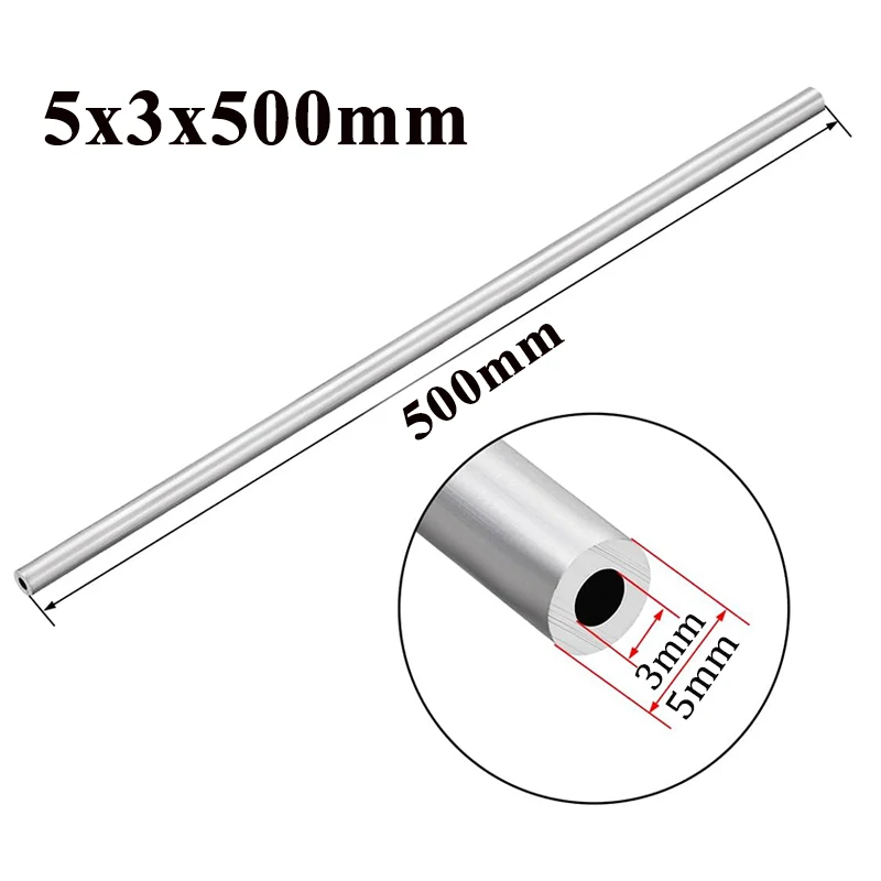 1pcs~10pcs 304 Stainless Steel Round Capillary Seamless long Straight Tube OD 0.3~12mm ID 0.1~11mm length 500mm Multi-spec stainless steel tube