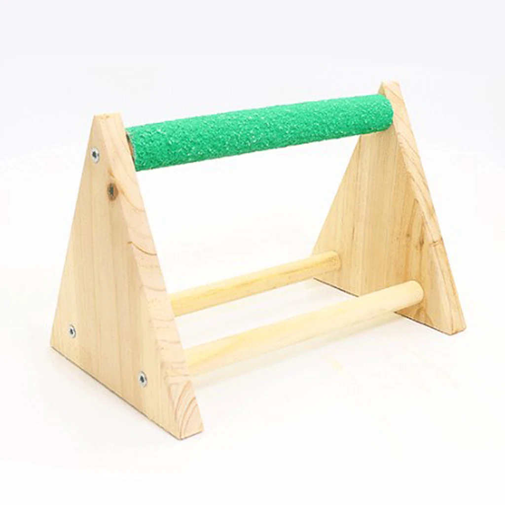 Wooden Pet Birds Parrots Perch Platform Tabletop Cage Grinding Playground Toys for Lovebirds Macaws Cockatoo Chicken Hens