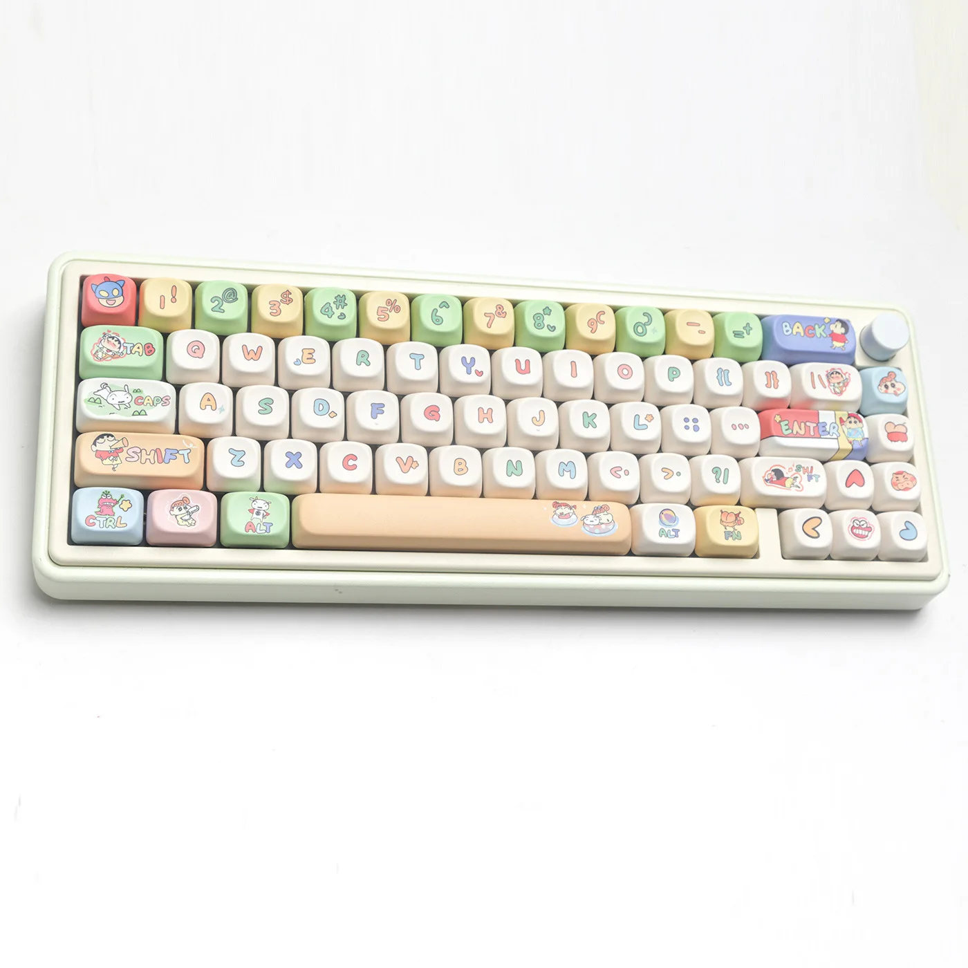 YUNZIIx75 pro キーボード テンキー　クレヨンしんちゃんキーキャップ バンダイ 139-143 ピース/セットクレヨンしんちゃん PBT キーキャップ