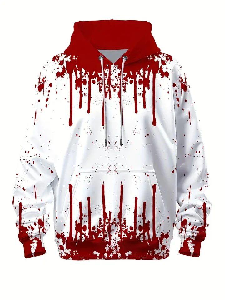 Sweat à Capuche Taché De Sang D'Halloween Pour Homme - Sweat à Capuche