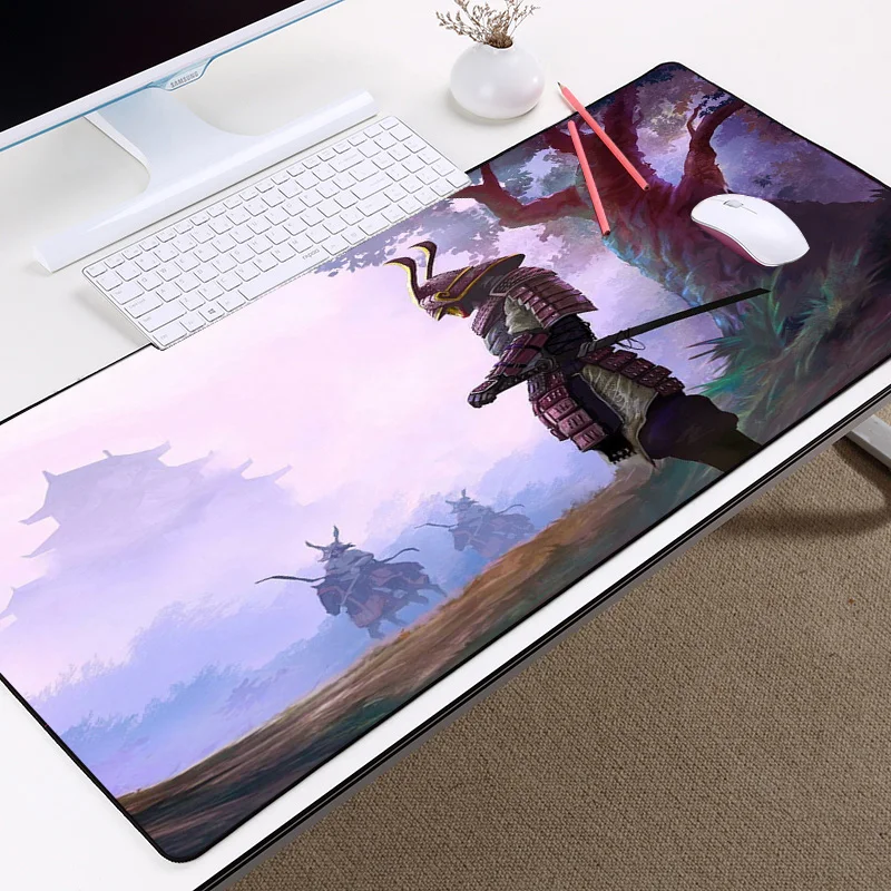 

Japanese Samurai Pc Decoration Gaming Laptops Computer Desks Desktop Accessories Xxl Mousepad Gamer Rug Keyboard Mat Desk Pad