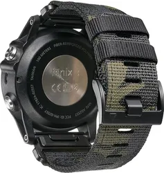 Braided Nylon QuickFit Watch Strap - Versatile 22mm 26mm Sizes - Quick Fit26mm (Dark Night Camo)