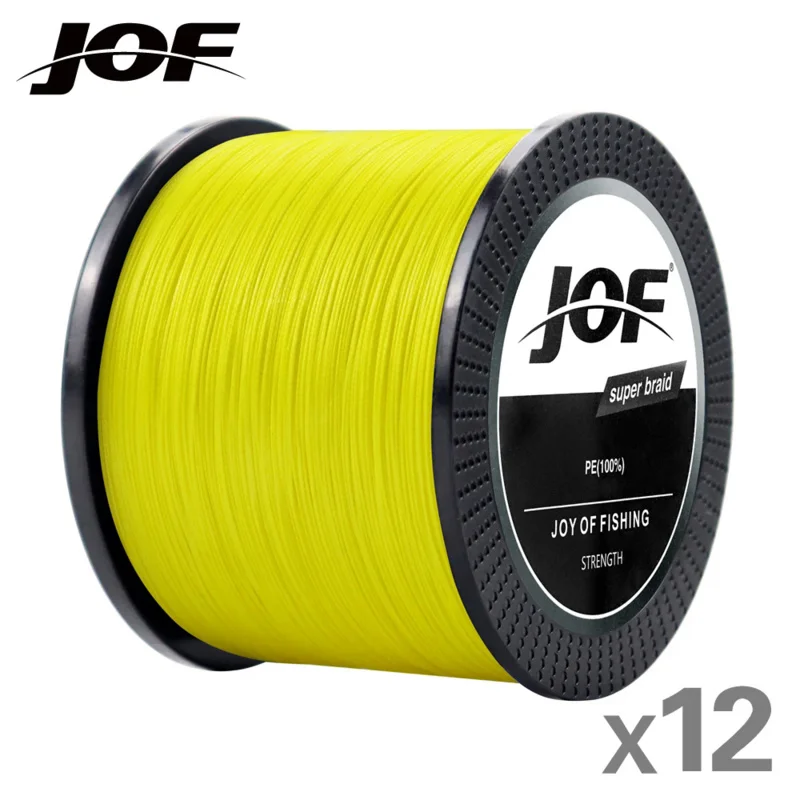 

JOF Pesca 12 Strands Braided PE Fishing Line 500M Fly Wire Multifilament Carp Wire Japan Multicolor Tool Sea Line Super Strong