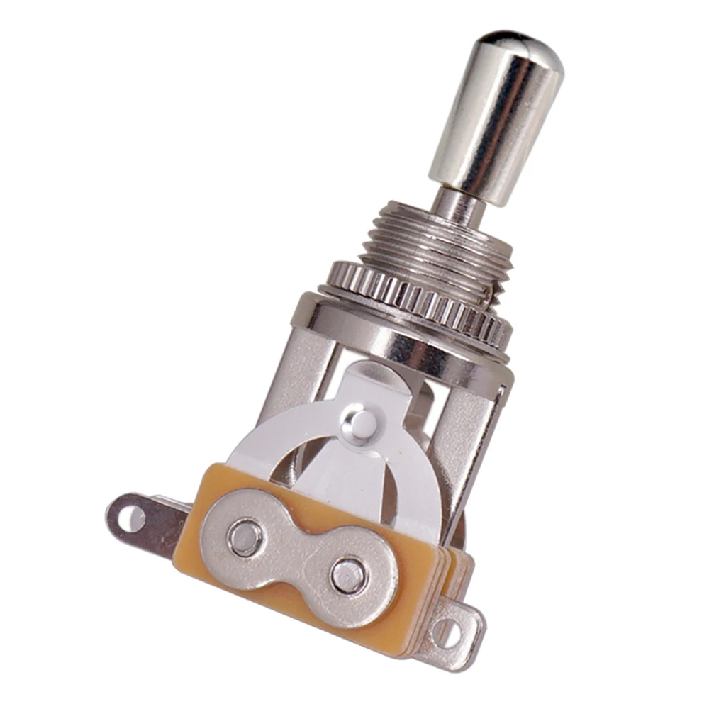Three-Way Short Straight Guitar Toggle Switch with Brass Hat