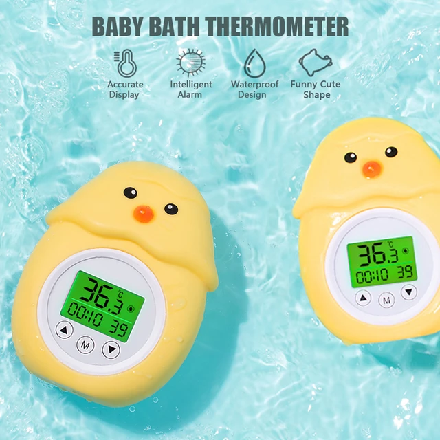 Termómetro de baño para bebé con retroiluminación tricolor, juguete de baño  flotante con forma de pato
