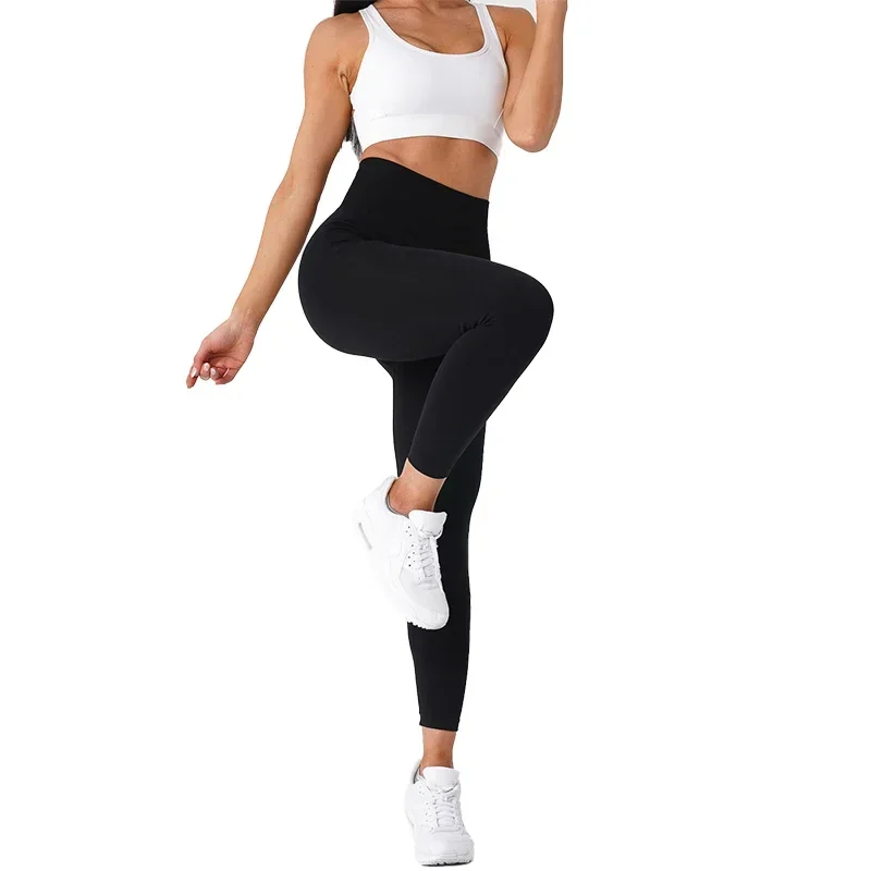 Sports Leggings Yoga Pants Sports Pants Female Tights New Solid Seamless Leggings Women Soft Workout Tights Fitness Outfits Yoga Pants High Waisted Gym Wear Spandex Leggings