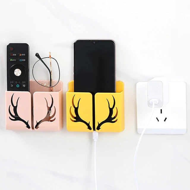 Kreativitás Polcok Mobiltelefon Töltő Dokkoló Állvány Fali Hulladék Tároló Ön Adagoló Távirányító Tartó Szoba Szervező - Image 4