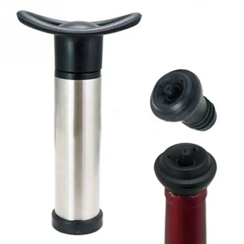 

Wine Bottle Vacuum Opener Bar Pump Saver Cocktail Wine Sealer Preserver with 2 Button Stoppers Bar Accessories