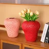 Cartoon Strawberry Vase Flowerpot Home Decoration Accessories Ceramic Vase Children's Room Artifact Floral Accessories Fruit Pot 1