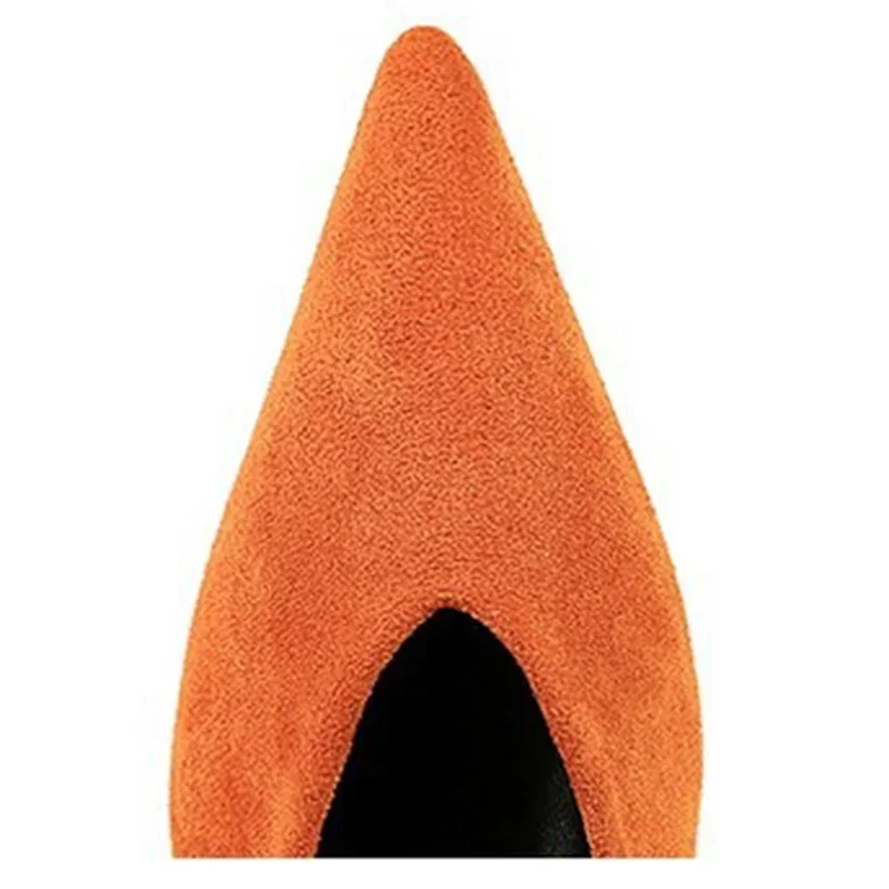 Women 0.5cm Low Heels Leisure Outside Flats Female Fashion Suede Surface Low Heels Lady Sexy Evening Party Slip On Flat Shoes 3