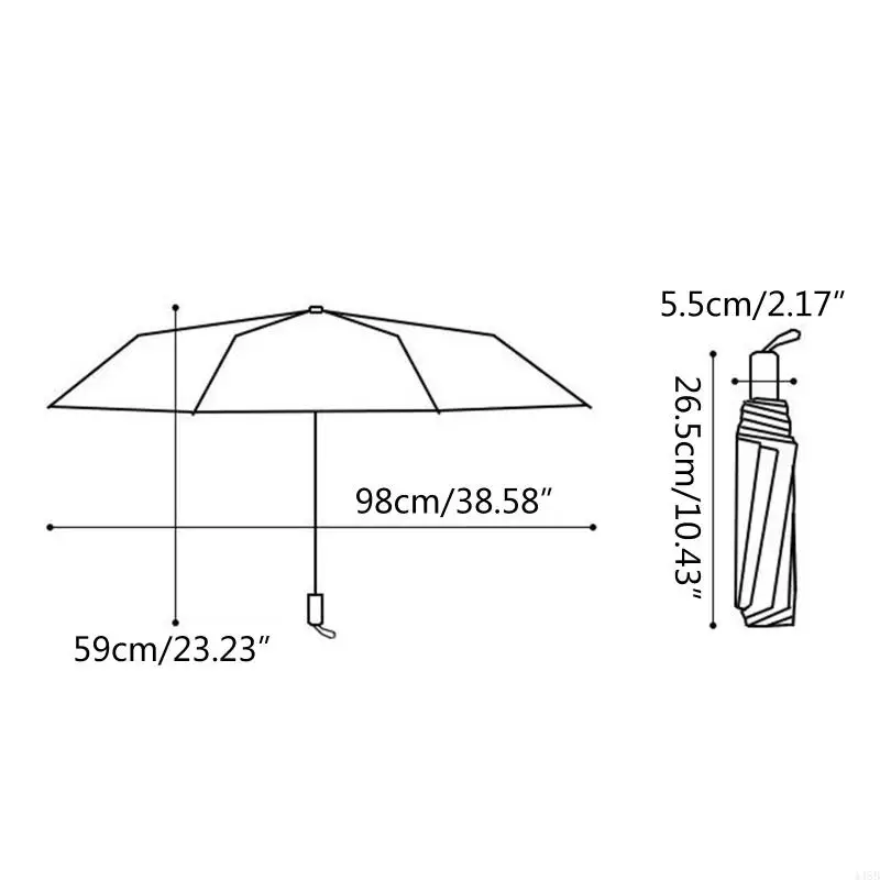 448B Fully Automatic Newspaper Printing Three Folding Umbrella Unisex Retro Umbrellas