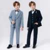 Toddler Classic Boys'Formal Suit Set Kids Formal Outfit Boys Formal Dresswear Vest Set 2