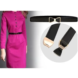 Women Ladies Elastic Bow Thin Stretch Wrap Buckle Waistband Waist Belt Band Ladies Fashion Belt