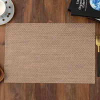 2/4/6PC Heat Insulation PVC Placemats Durable Waterproof Oil Proof Dining Table Pads for Hotel Banquet Restaurant  Kitchen Decor 6