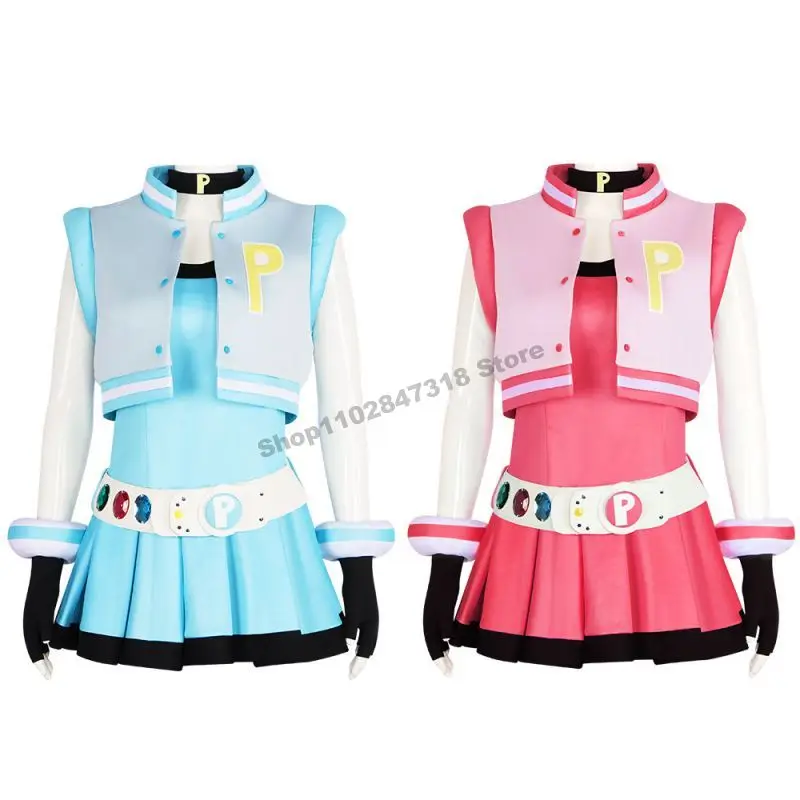 Anime Hyper Blossom Cosplay Costumes Girls Z Rolling Bubbles Cosplay Dresses Chemical Z Halloween Heroine Dressing