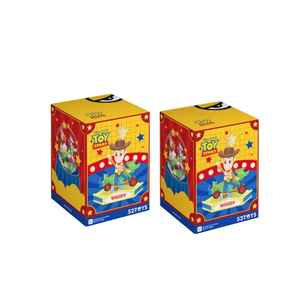Caja sorpresa de la serie Toy Story Carousel, minifigura de anime, caja misteriosa, figura de Buzz Lightyear, Woody, colección Rex, juguetes de decoración, regalos
