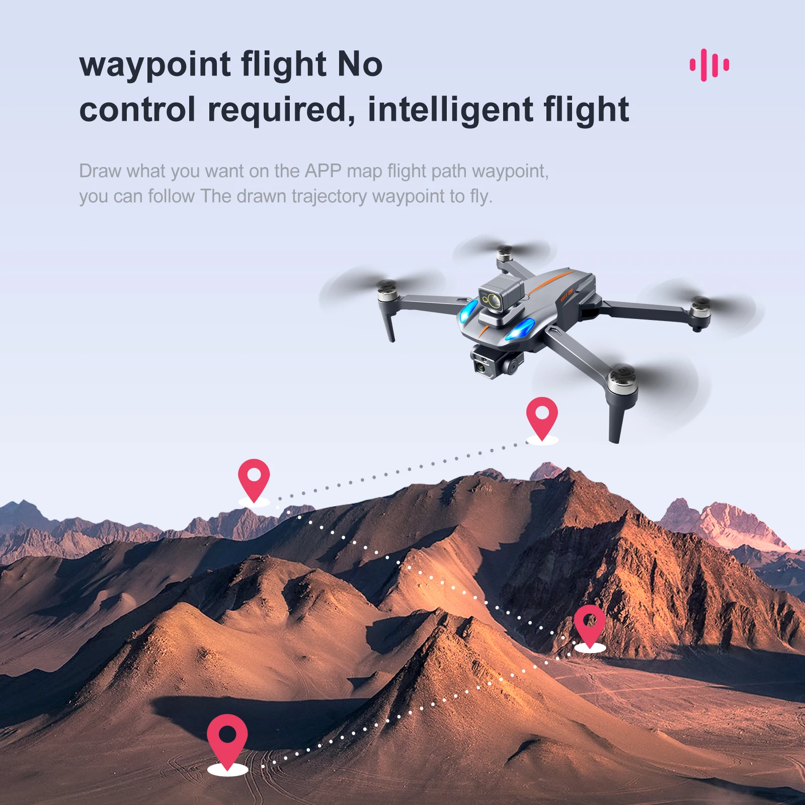 K911 MAX GPS Drone, waypoint flight No control required, intelligent flight Draw what you want on the APP map flight