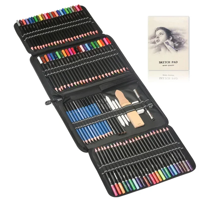 145pcs Professional Painting Sketch Set Drawing Pencils Set Wood Pencil Tool Kit Artist Student special Art Brush Art Supplies 4