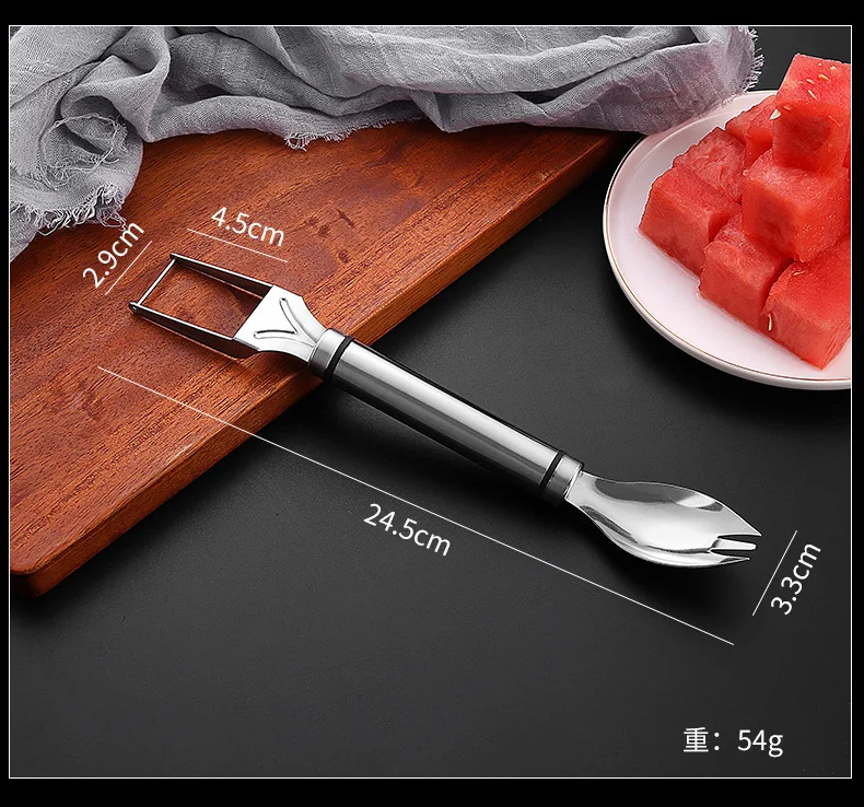 Forchetta Taglia Anguria 2 In 1 - Affettatrice E Forchetta In Acciaio Inox - Foto 6