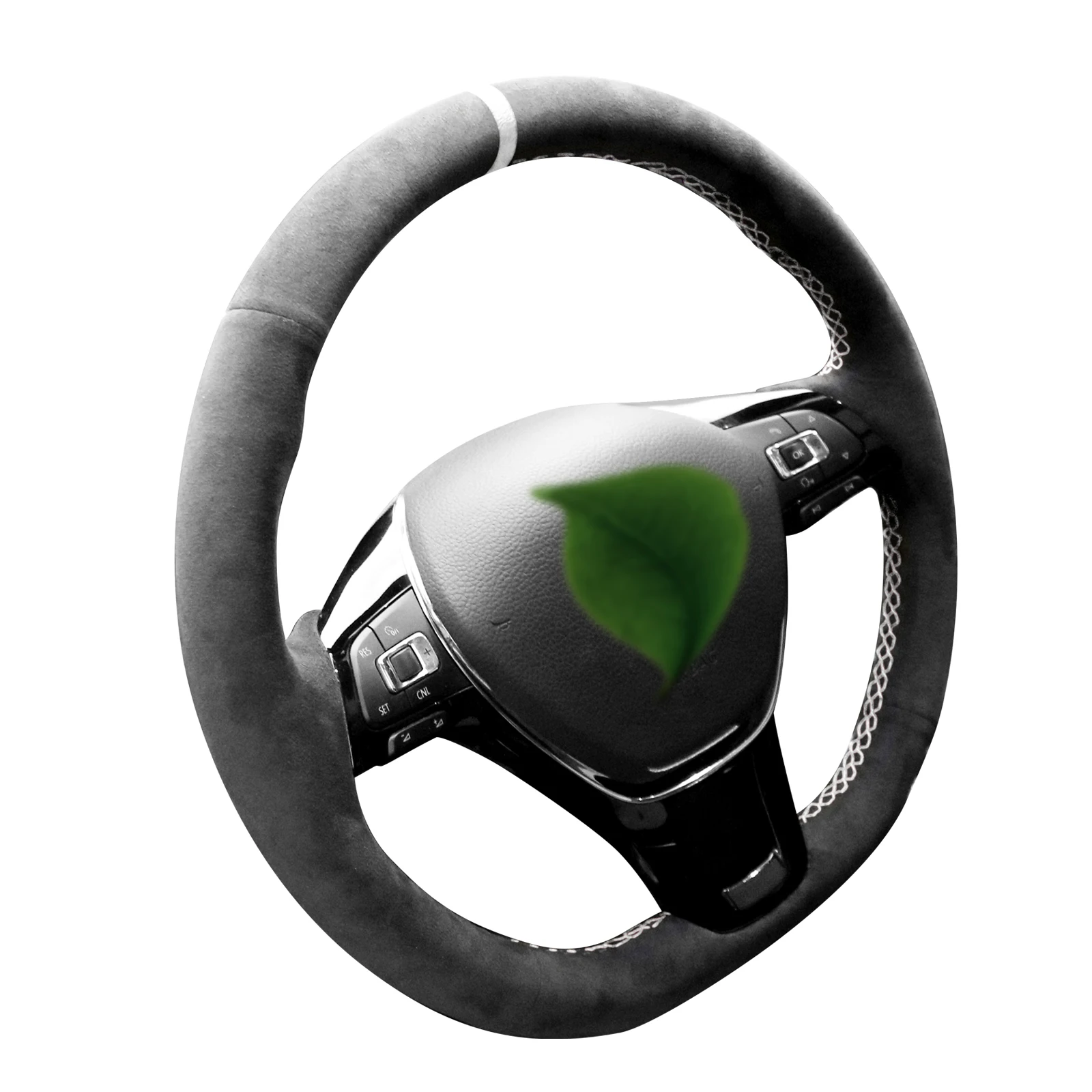 Alfanxi Coprivolante Alcantara A Punto Mano Compatibile Con Volkswagen Golf7 Mk7 Polo Arteron Caddy Passat Sharon