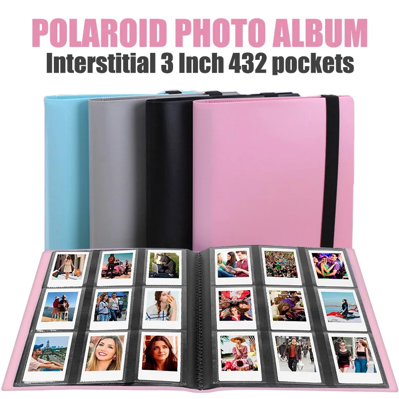 BAFOVY Album Fotografico In Pelle Con Blocco - Contiene 288 Foto, 72 Pagine, Compatibile Con Mini 12/11/9/8/90/70/40 - 4