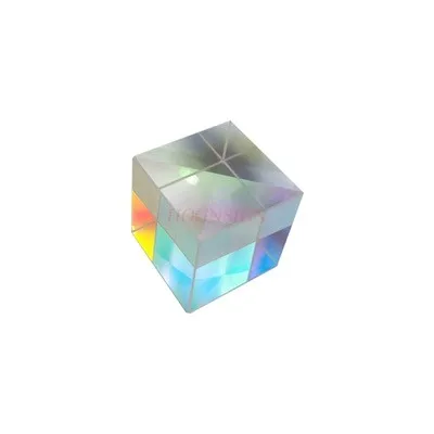 

Color combination prism six-sided bright 18mm light cube optical glass science experiment rainbow photo beam splitter prism