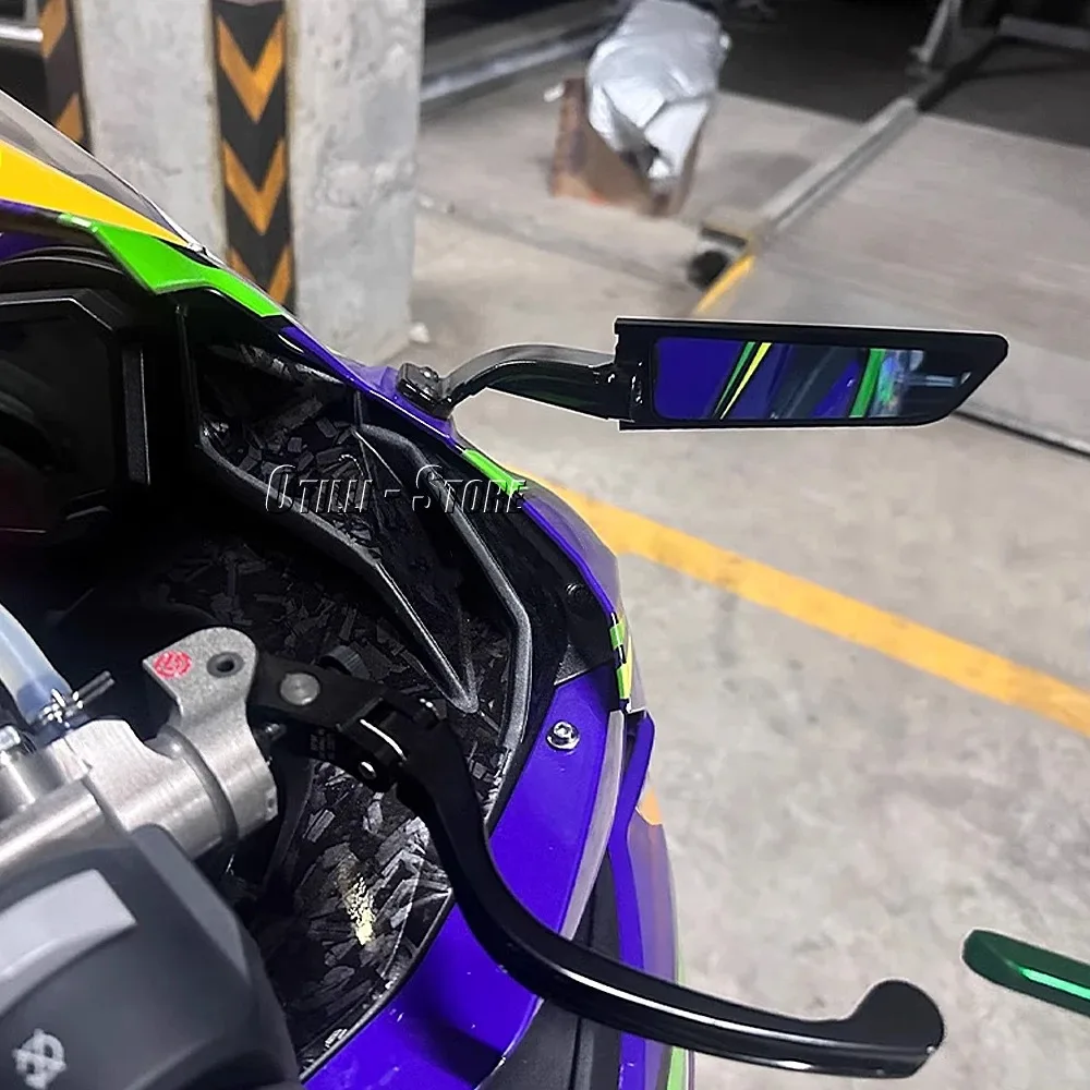Specchietti Retrovisori Moto Con LED - Regolabili Per Kawasaki ZX10R ZX6R 2019-2022