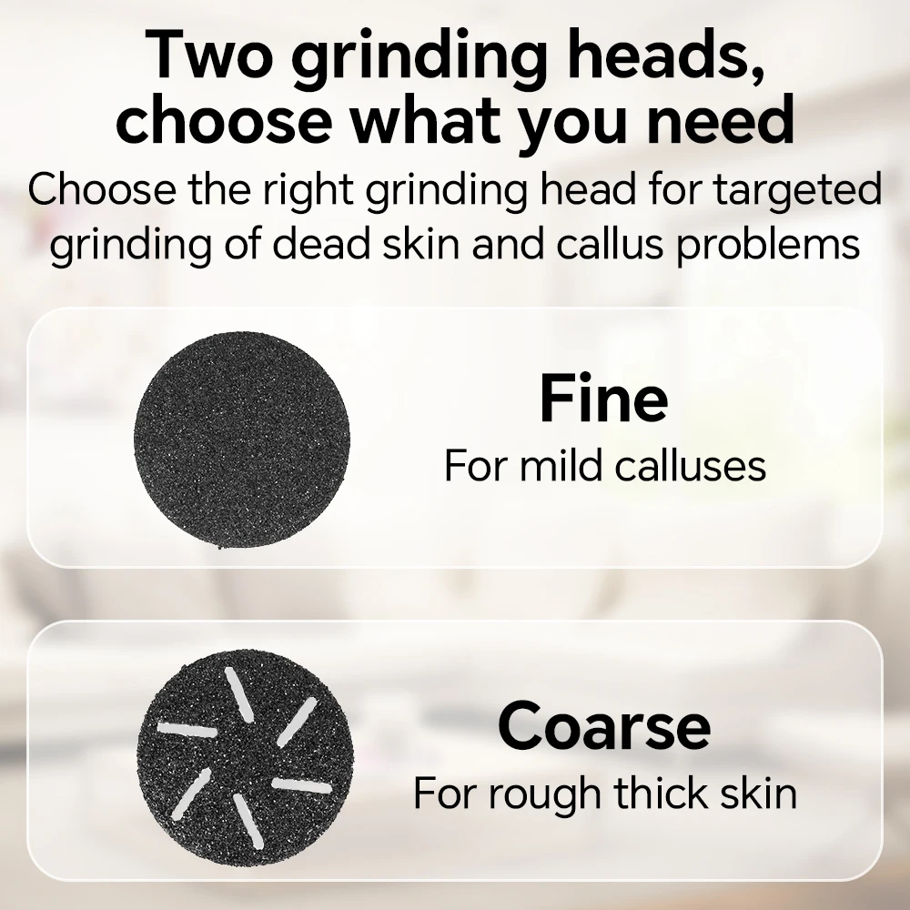 Rechareable Electric Grinder With 2 Adjustable Speeds, Foot File Callus Remover, Pedicure Kit Fit For Dead Skin_voghion.com