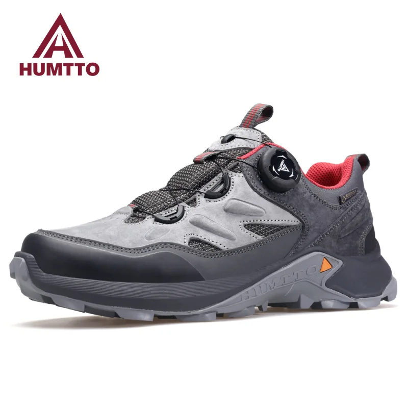 

HUMTTO Outdoor Women's Sports Shoes Luxury Designer Hiking Boots for Women Leather Climbing Trekking Safety Work Sneakers Woman