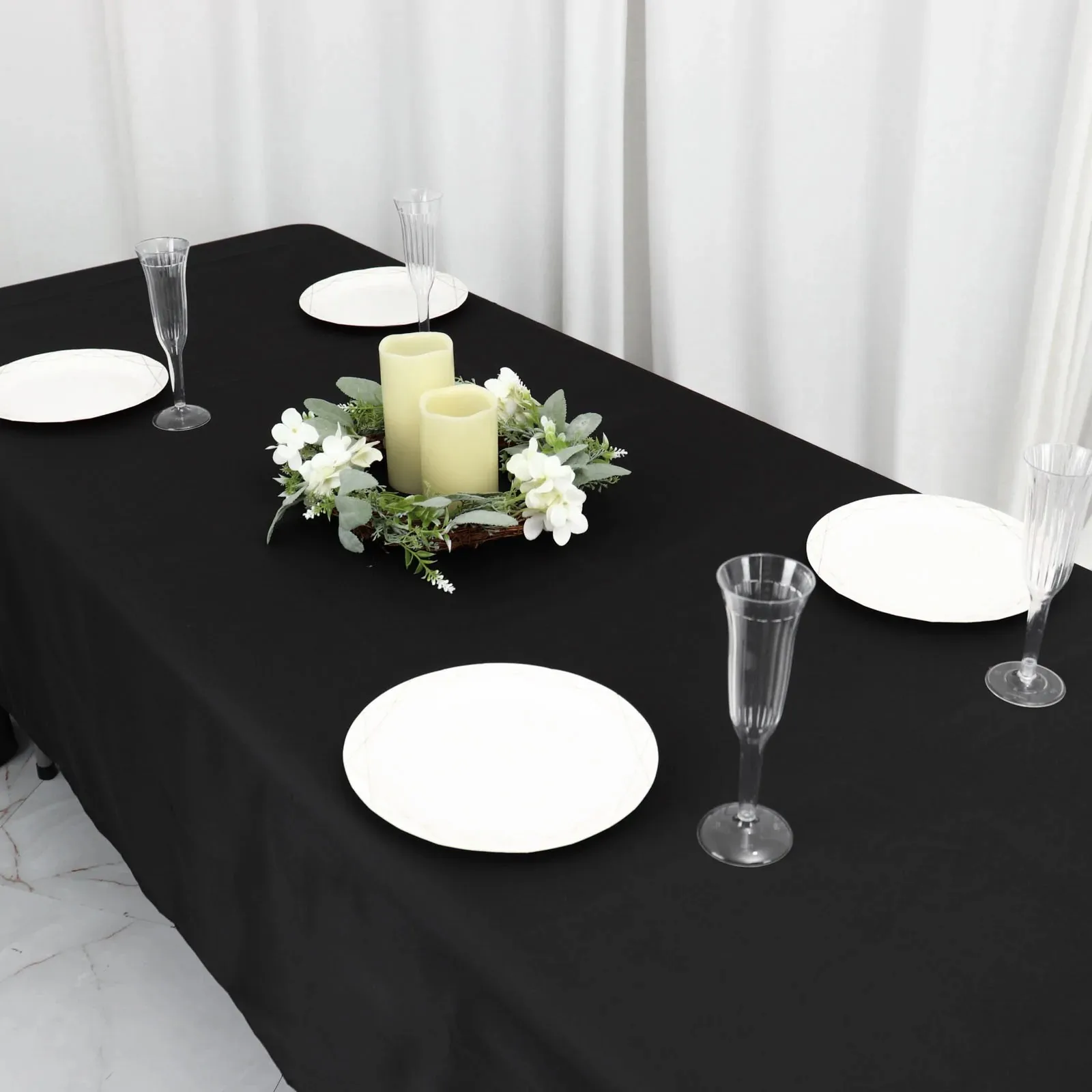 Black Table Cloth Wedding