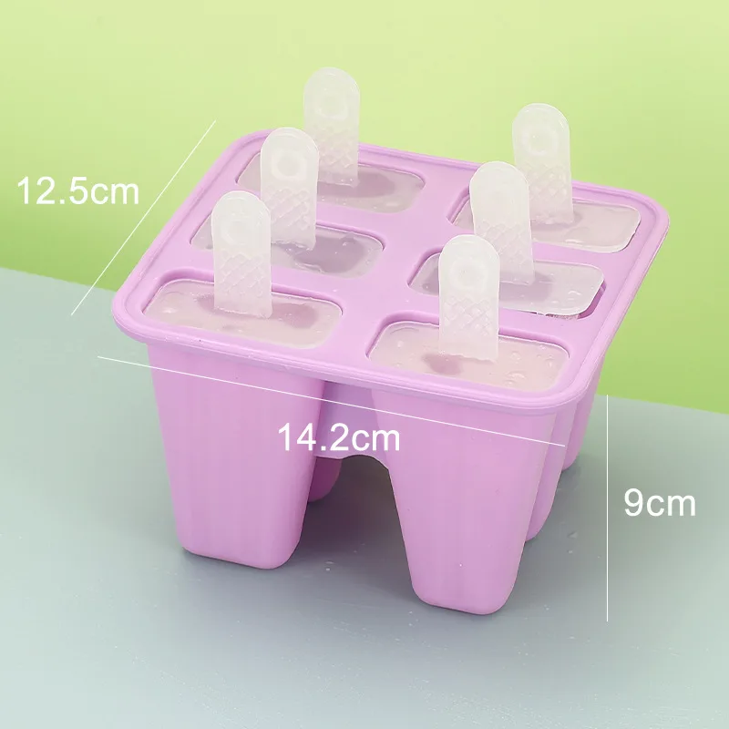 Silicone Popsicle Mold Set - Reusable, BPA-Free, Easy-Release Ice Pop Makers (6 Pieces)