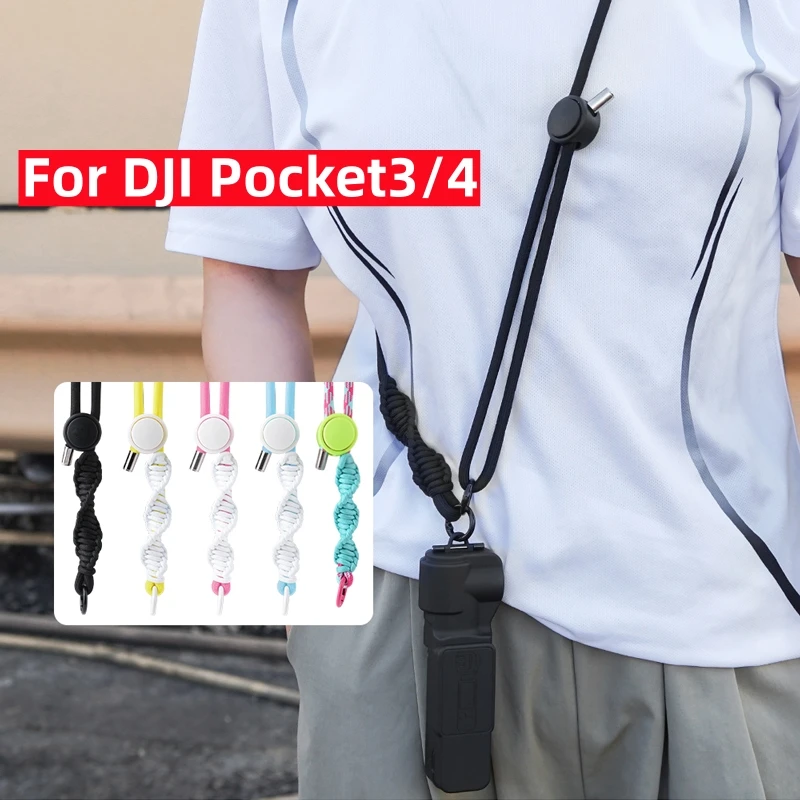 DJI 오즈모 포켓 3/4용 액세서리: 포켓 카메라용 랜야드, 핸즈프리 넥 스트랩, 크로스바디 웨어러블 스트랩, 조절 가능한 크로스바디 스트랩, 휴대 용이, 1/4 나사 포함