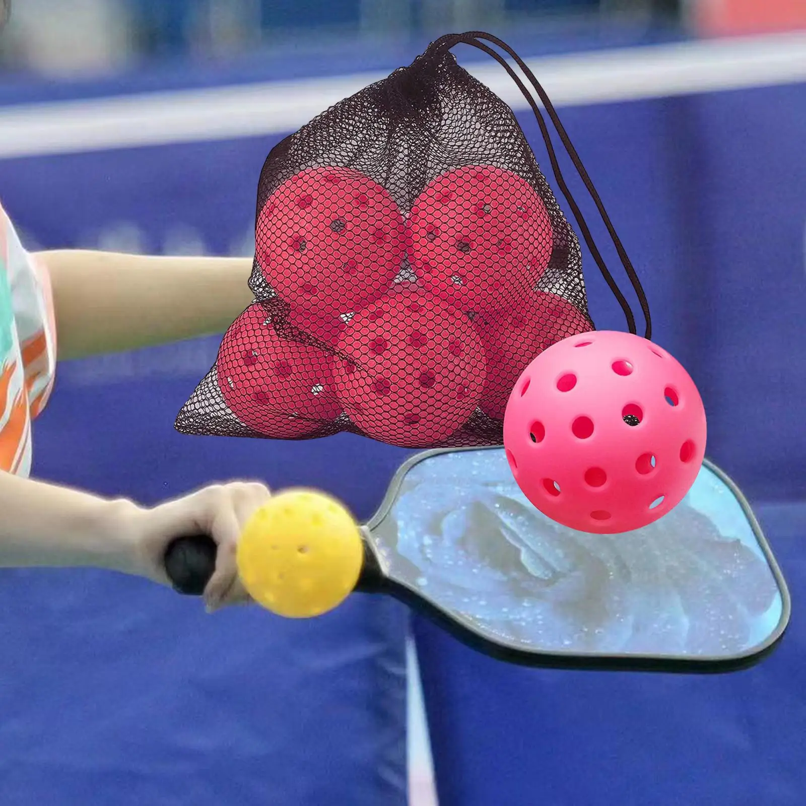 6 Pieces Pickleball Balls,Outdoor Pickleball Balls,High Resilience,Portable Training Balls,for Indoor Outdoor,Game