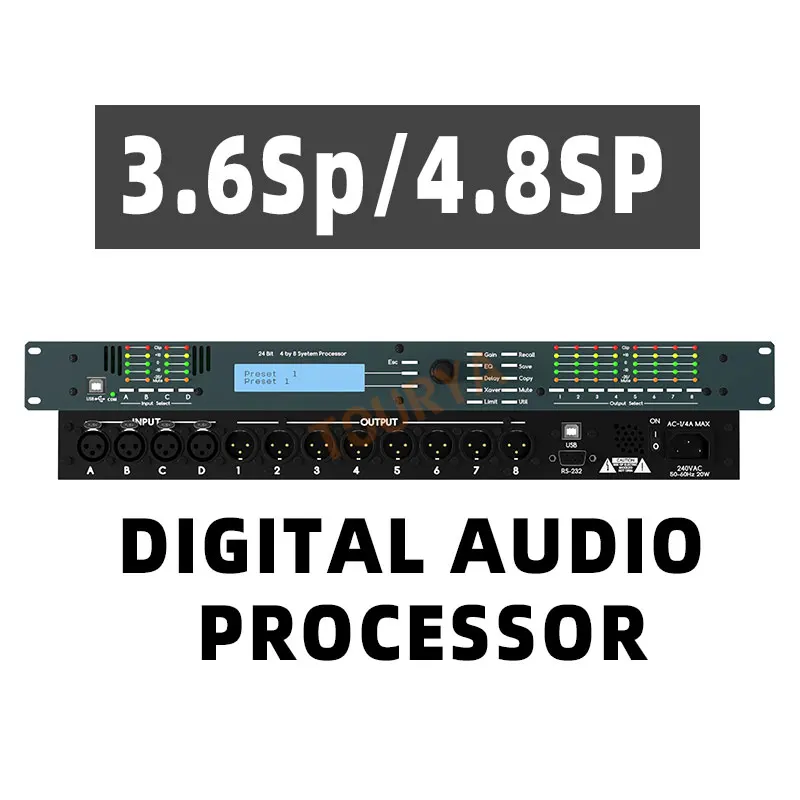 3.6SP4.8SP professional stage performance bar digital audio processor in and out DSP4 in 8 out 3 6