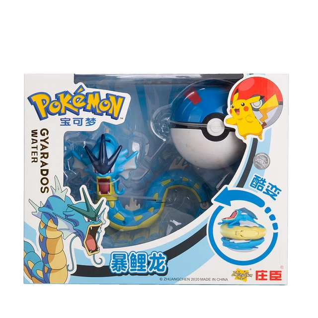 Genuine Pokemon Box Set Pocket Monster Pokeball Deformation Toys Pikachu Venusaur Charizard Gyarados Mewtwo Anime Figure Model Gyarados With Box