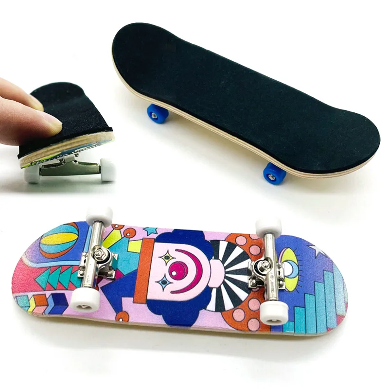 Skate Dedo Profissional De Madeira Com Rolamento Fingerboard