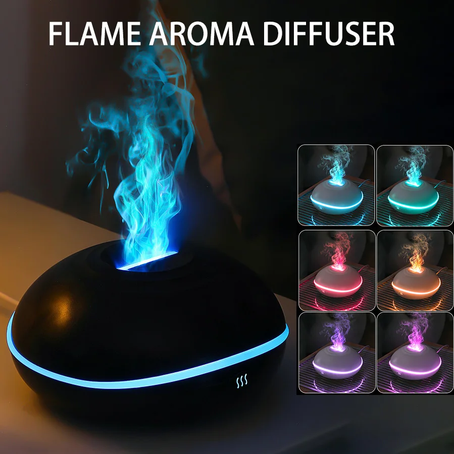 Flying Saucer Flame Humidifier Home Appliance Colorful Air 3D Aromatherapy Machine Quite And Romantic Moisturizer