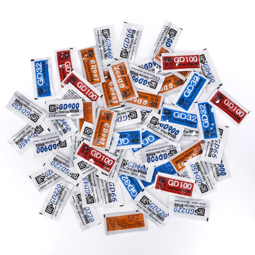 Description Picture 3 of item50pcs Thermal Conductive Grease Paste Silicone Plaster Heat Sink Compound For Cpu Computer GD900 Heat-Dissipating Silicone Paste