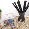 3pcs Clear Plastic Swab Dispenser and Qtip Holder for Bathroom - Storage Canister for Bath Salts, Rounds and More 3