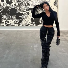  4-Color High-Quality Seiko Buckle Detail Classic High-Elastic Chest Thread V-Neck Long Sleeve Backing Tee 