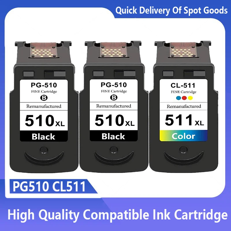 

PG510 CL511 Replacement for Canon pg-510 cl-511 pg 510 cl 511 Ink Cartridge Pixma mp250 mp280 IP2700 MP240 MP270 MP480 MX320