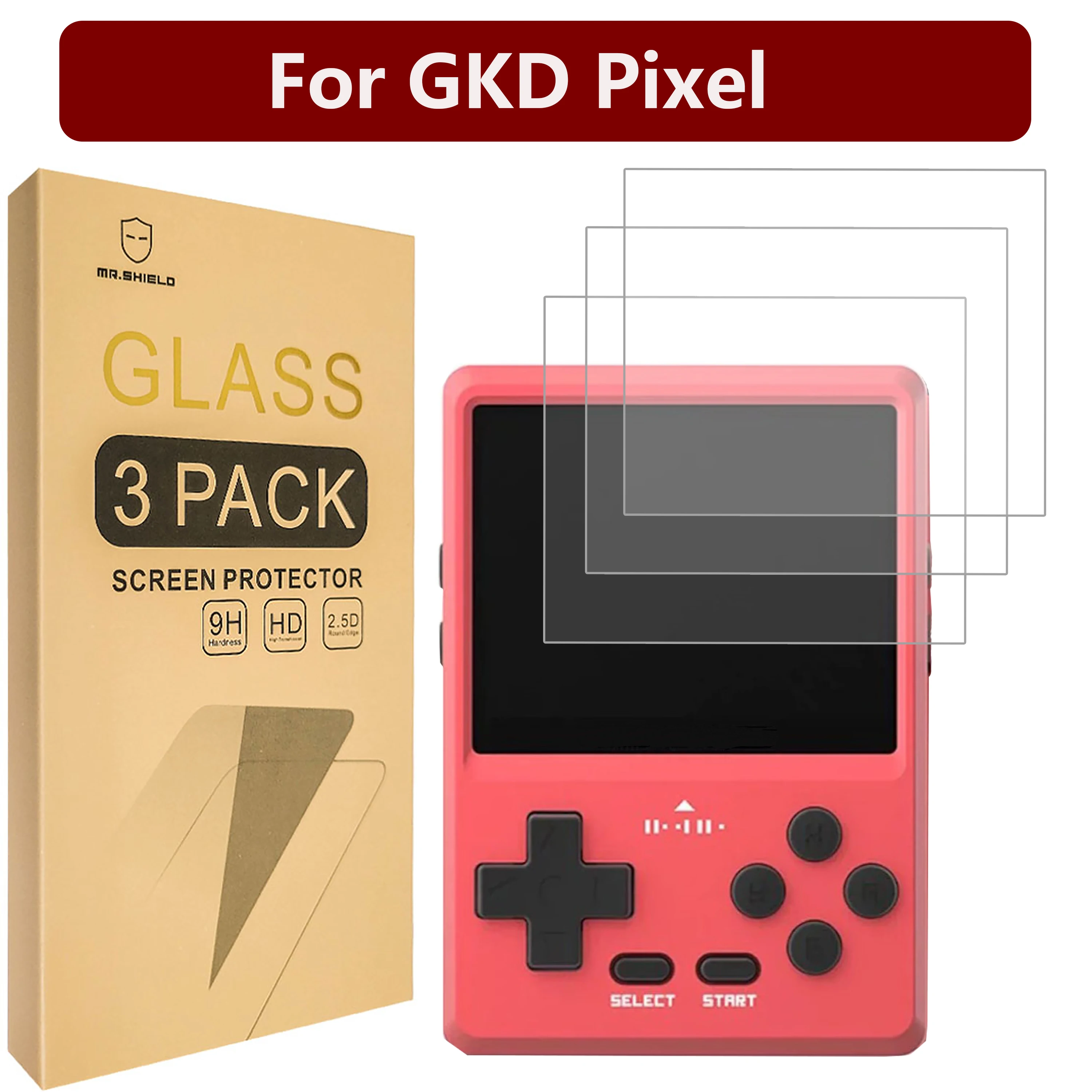 

Mr.Shield Screen Protector Compatible with GKD Pixel [Tempered Glass] [3-PACK] [Japan Glass with 9H Hardness]