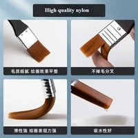 PHOENIX Flat Art Paint Brushes 1/3/5/8 Pcs Nylon Painting Brushes for Gesso, Acrylic, Watercolor, Wood, Wall, Furniture-Brush 2