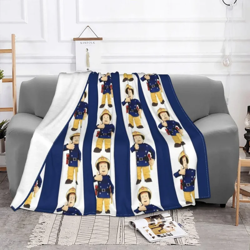 

Fireman Sam Blankets Flannel Print Cartoon Anime Multifunction Super Soft Throw Blanket for Bedding Bedroom Bedspread