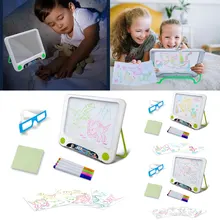 

Creativity Drawing Board 3D Fluorescent Doodle Writing Tablet with Light Early Educational Development toys Gifts for children