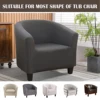 Stretch Club Chair Slipcover Spandex Barrel Chair Covers Printed Tub Living Room Armchair Covers Furniture Protector Sofa Cover 5